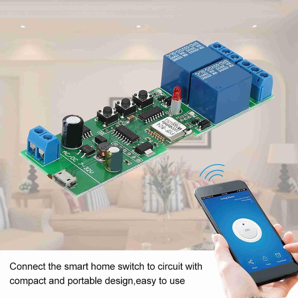 Smart WiFi , Wireless Remote Control Module with Timer and Voice Control, Compatible with for Smart Home