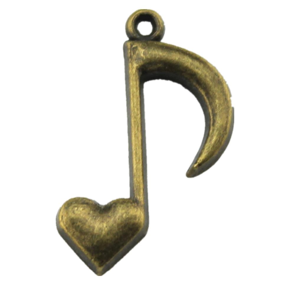 

5 шт., 25x16 мм, сердце, музыкальная нота, подвески, античная бронза, цвет, материалы для рукоделия, бренд: WYISYWG