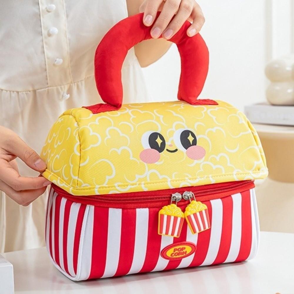 Large Capacity Dopamine Cosmetic Case Oxford Cloth Storage Pouch Cute Toiletry Bag  Travel Use