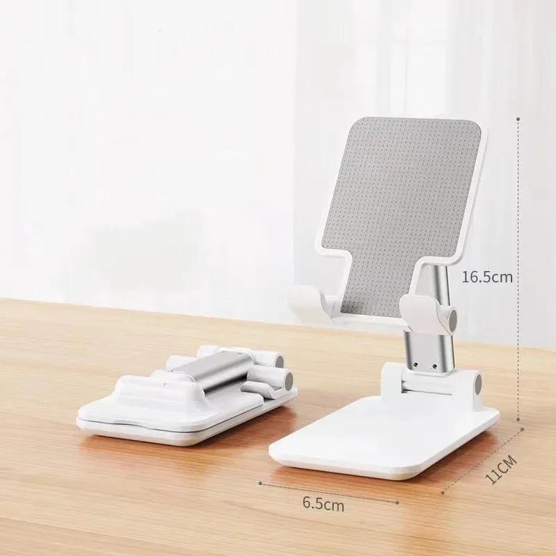 Foldable Mobile Phone Desktop Stand with Adjustable Angle and Height and Silicone Pad for Lifting and Lowering The Phone Stand