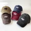 Four Seasons Washing Baseball Cap Men Korean Three Dimensional Letter Embroidered Baseball Cap Women Darkened Wide Brim Showing Face Small Sun Hat