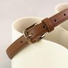 Women's Genuine Leather Cowhide Belt, Summer 2022, Versatile Ins Style, Decorative, for Dresses & Narrow Pants.