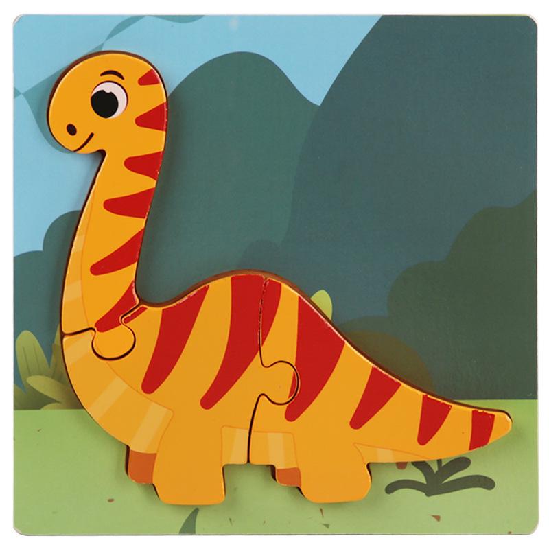 Wooden 3D Puzzle for Early Education: Infant & Toddler Intellectual Development, Hand-Eye Coordination Toy for 1-3 Year Old Boys & Girls