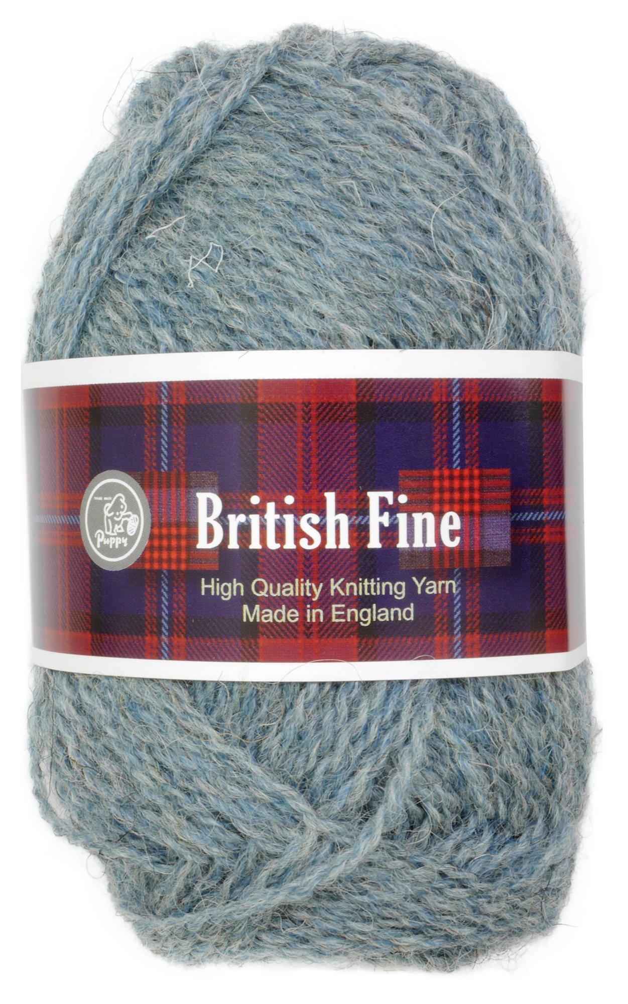 

Puppy British Fine Medium Light Set of 10000149 Yarn, Fine, 64, Blue, 25g, Approx. 116m, 10,