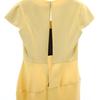 YOKO CHAN made in Japan French sleeve V neck mini dress 36 Yellow Women Used