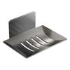Carbon Steel Punch-Free Wall-Mounted Bathroom Storage Soap Dish, Hole-Free Adhesive Kitchen Storage Soap Holder Rack
