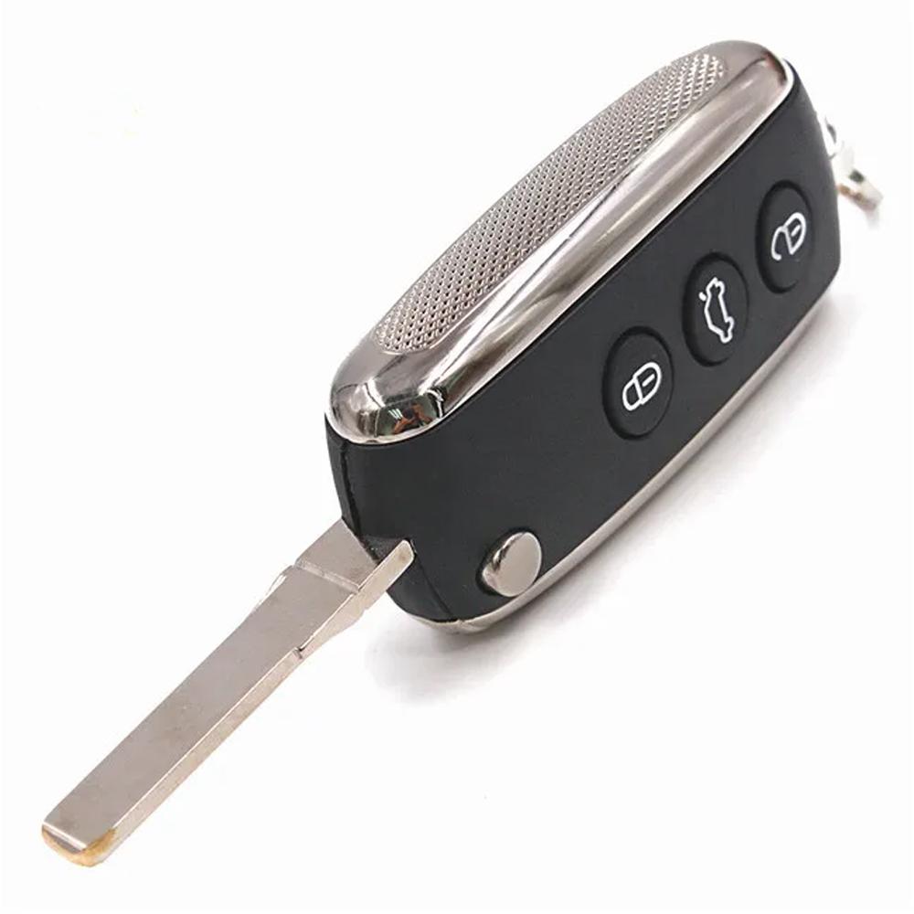 For Bentley Mulsanne Continental Hurtling Gt Flying Spur Kr55Wk45032 Flip Remote Key Fob Shell Case Replacement 3/4 Buttons