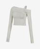 GRANDE LINE Shirred One-Shoulder Long Sleeve