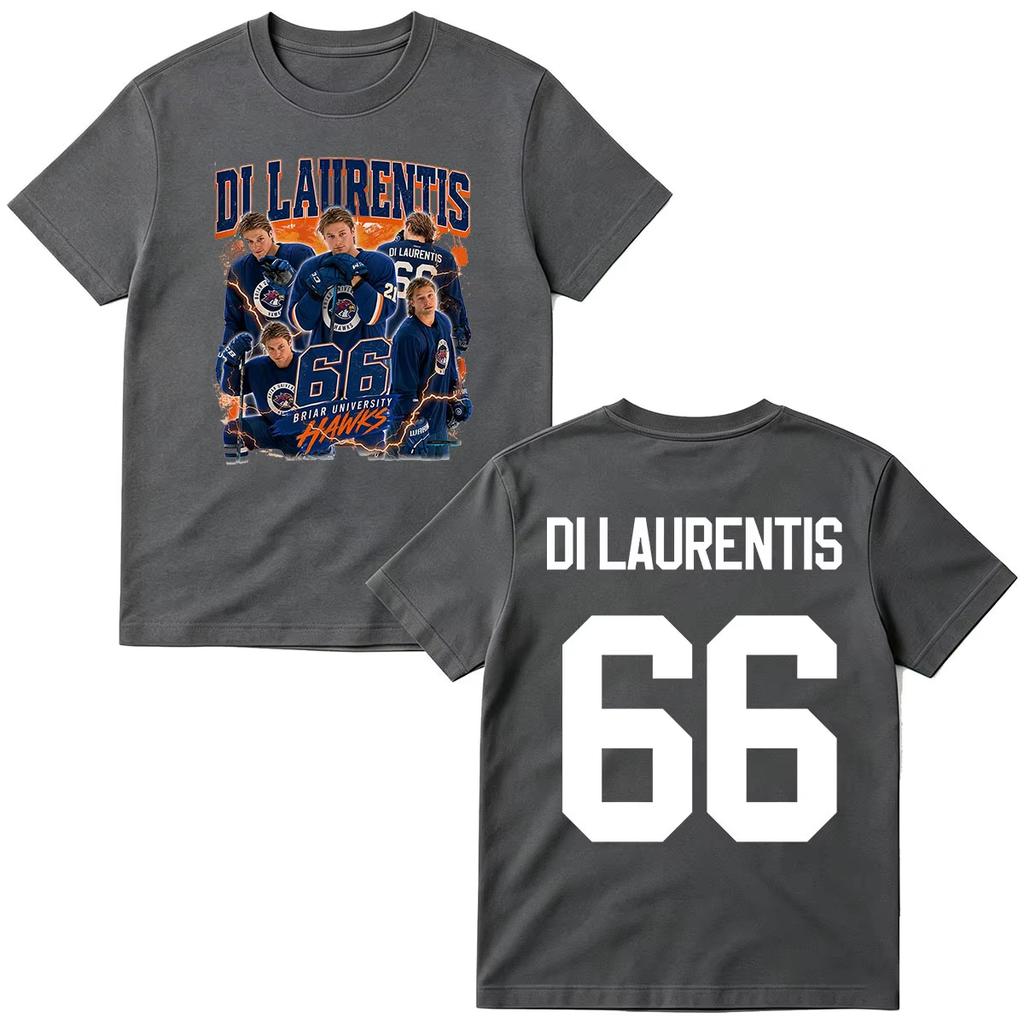 2026 Summer Unisex Vintage Top Fashion Tee Off Campus Di Laurentis 66 T-shirts Briar University Hockey T-shirt Gothic Cotton Oversized T-shirts