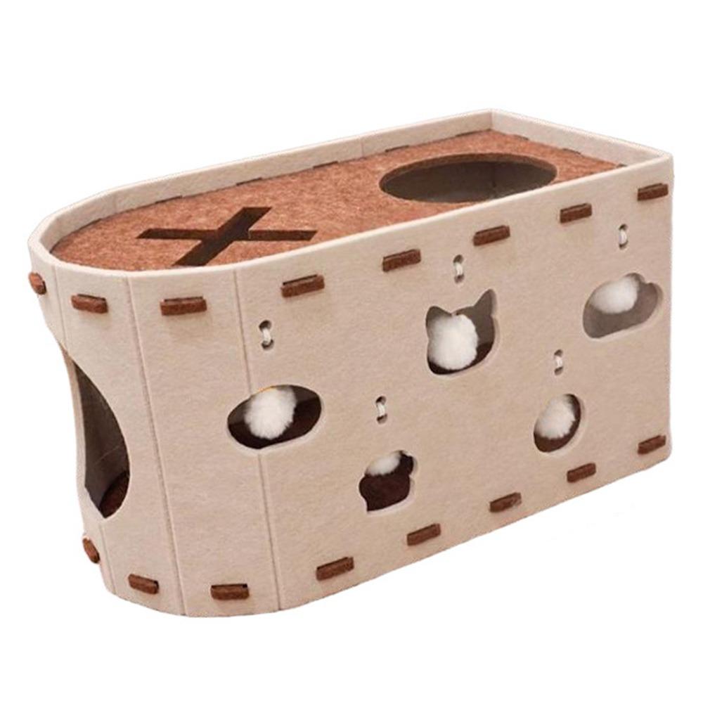 L Shape Cat Climbing Mat Wear-resistant Double-layer Cat House Cat Scratch Board  Indoor