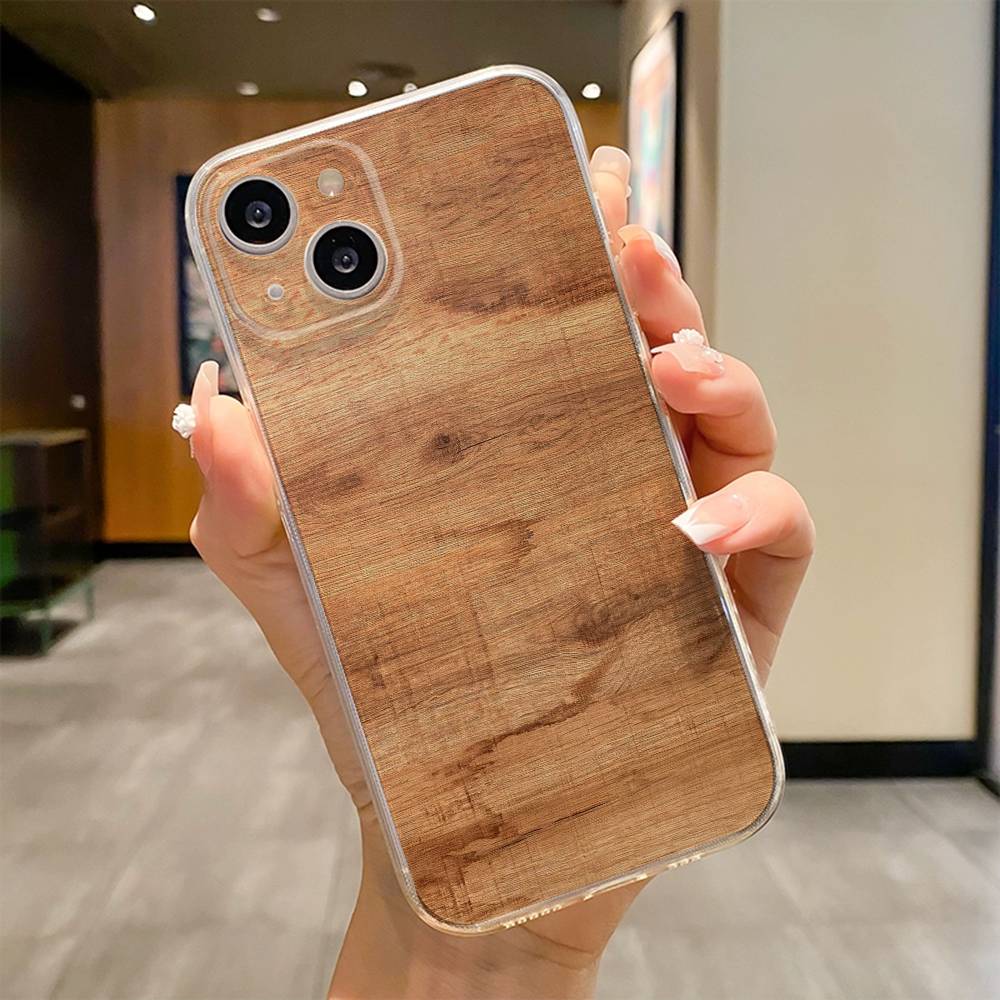 Natural Wood   Phone Case For iPhone 17 16e 16 15 14 13 12 11mini Pro Max X XR XSMAX 8 7 Air Plus Soft Cover