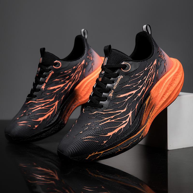 

Men s Spring Non-slip Lightweight Casual Running Shoes with Shock Absorption and Carbon Plate 41 оранжевый/чёрный