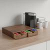 Brew Capsule Drawer Natural Wood Coffee Desktop Tidy
