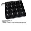 4x4 Billiard Ball Groove Design 16 Holes Tray Billiards Storage Box with Anti-Slip Arc Concave Durable 3D Printed Pool Holder Tray for Snooker