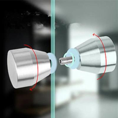 Aluminum Alloy Glass Door Handle – Back-to-Back Knob Puller For Shower Cabinets, Bathroom & Home Hardware Installation 