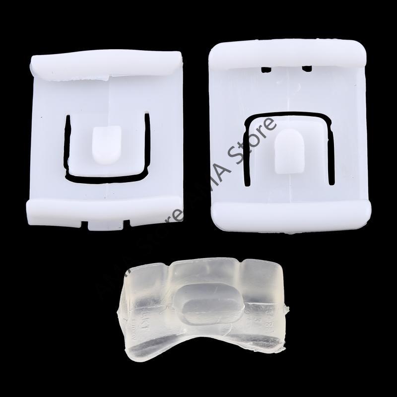 X7JF 2 Set 6 Piece Suit for Seat Buckle Clip Runner Guide For V.for W. GOLF MK1 MK2 CORRADO White Plastic