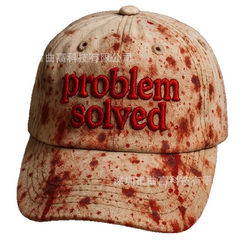 

Unisex Casual Hat Deep Color Bloodstain Style Comfortable Relaxed Cap For Men And Women Ideal Everyday Accessory Casual Fashion Hat