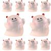 10Pcs Light In The Dark Ghost Figurines Miniatures Ghost Statue  Home Office Desktop Decor