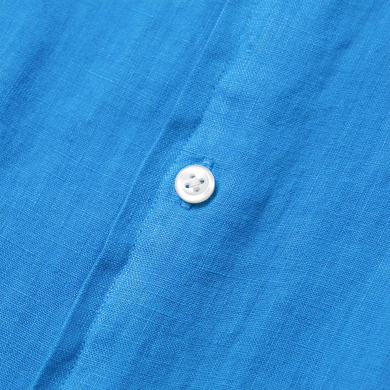 Polo Ralph Lauren SS24 Pony Embroidered Single-Breasted Short Sleeve Shirt Women Shirts Blue 211874919-007