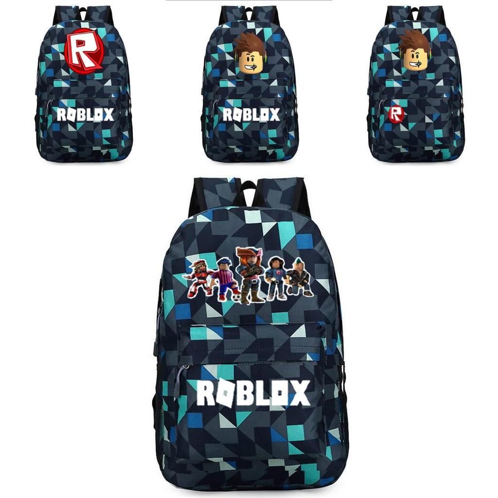 Stylish Roblox Backpack For Kids Featuring A Vibrant Cartoon Pattern And Large Capacity