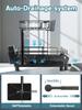 Dish dish drying kitchen counter dish 69 x 30 x expandable width 2 tiers drainer, rack, drainer, 39.5 cm, 42-69 cm, black,