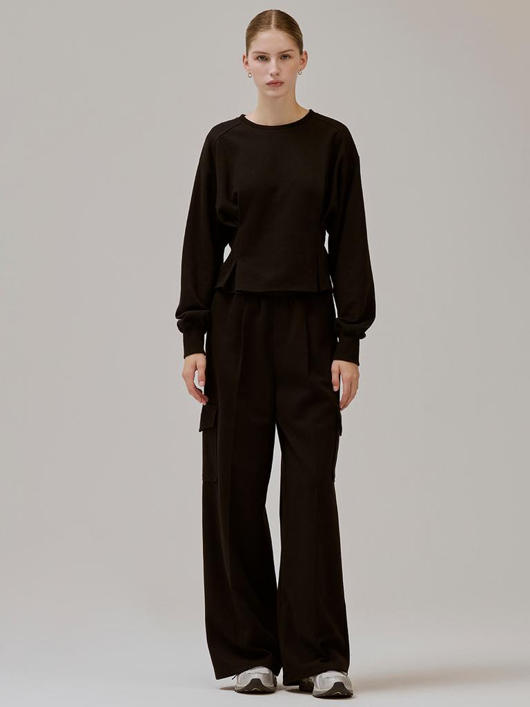 HUNCH Texture Block String Jersey Pants (2Color)