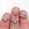 30pcs Charms bee 10x11mm Tibetan Silver Plated Bronze Gold Plated Pendants Antique Jewelry Making DIY Handmade Craft