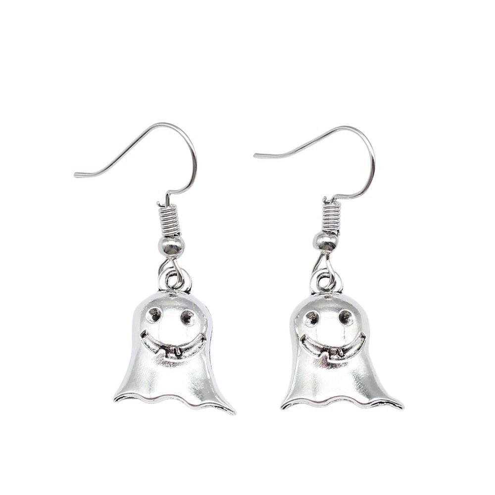 Halloween Charm Dangle Earrings Gothic Crescent Drop Earrings Dark Witchy Occult Jewelry
