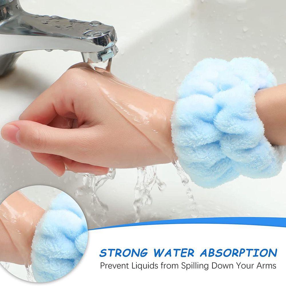 Wristband for Yoga Washing Face Soft Flannel Wrist Strap Reusable Makeup Towel Wrist Velvet Towel Girls Elastic Face Wash