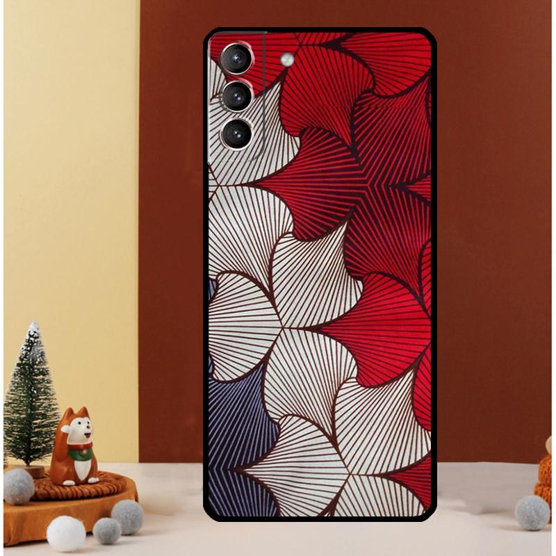 African Wax Pattern Fabric Case For Samsung Galaxy S22 S23 S24 Ultra Note 20 10 Plus S8 S9 S10 S20 FE S21 FE Cover