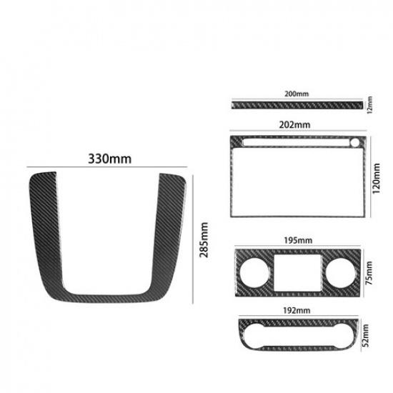 Carbon Fiber Central Console Cover Trim For Tahoe/Yukon/Silverado/Sierra Type C