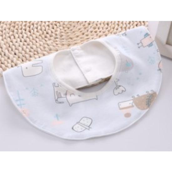 Cotton Muslin Baby Drool Bibs Soft Breathable Bandana Newborn Neck Bib Soft Cartoon Print Toddler Feeding Bibs for  Boy Girl