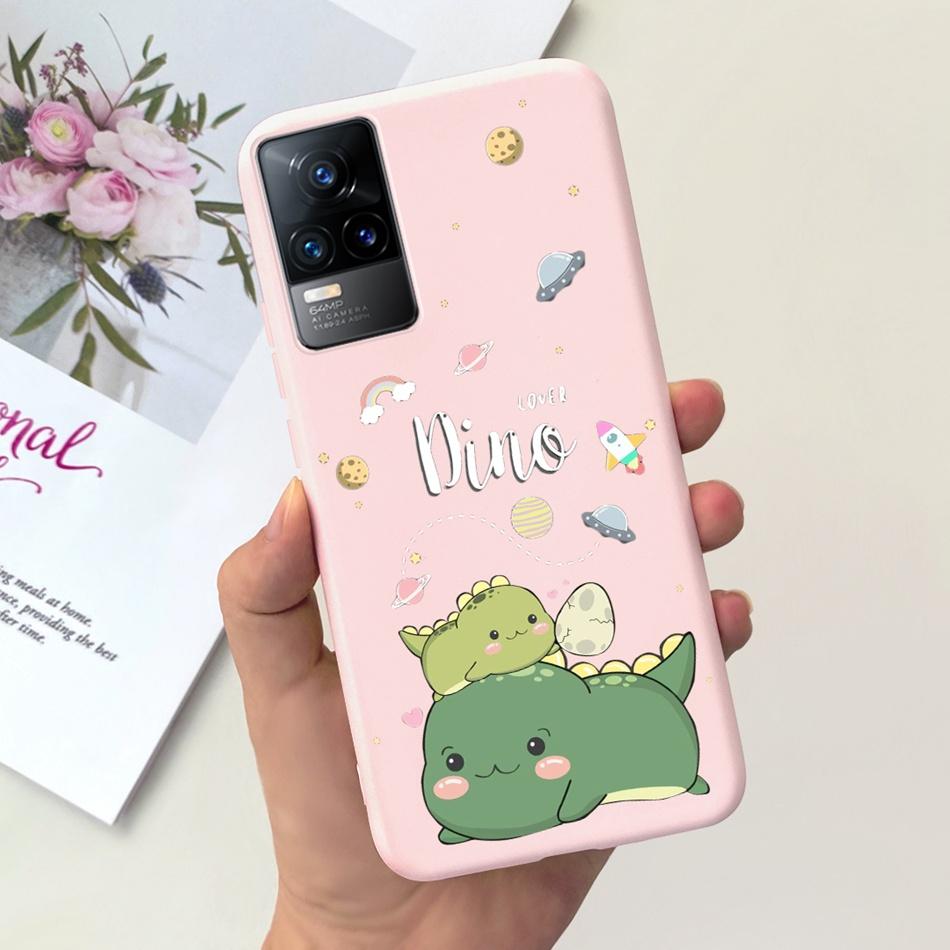 For Vivo V21e Case Vivo V21E 4G V 21E V2061 Lovely Cartoon Candy Color Soft Silicone TPU Phone Back Cover