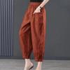 Summer Thin Cotton Women's Pants Middle-aged and Elderly Lantern Pants Loose Oversized Casual Harem Pants