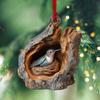 New Animal Christmas Ornaments 2D Cute Christmas Acrylic Pendant Animal Raccoon Owl Squirrel Hedgehog BunnyWildlife Ornaments