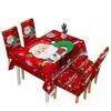 Christmas Tablecloth 180Cm+ Chair Cover 4 Pcs