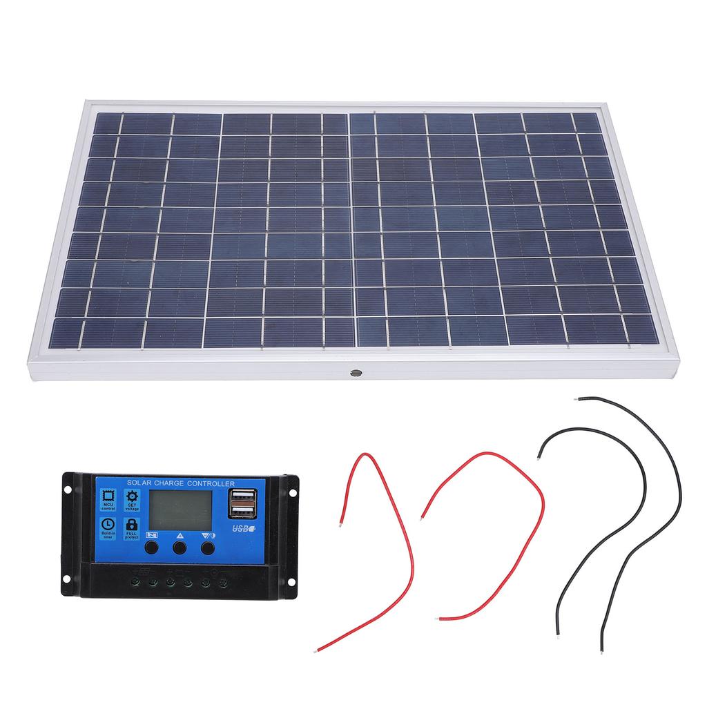 10W 18V Polycrystalline Silicon Solar Panel IP65 Water Resistant Solar Charge Panel with 12V 24V Con