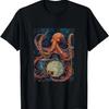 Drummer Drumming Musician Kraken Octopus Playing Drums Band T-Shirt (2)