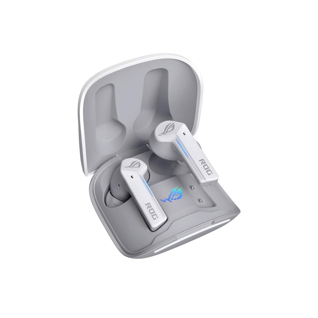 ASUS ROG Cetra True Wireless Herní sluchátka Latence Hluk Bezdrátové nabíjecí pouzdro Až 27 hodin výdrže baterie IPX4 Bílá (Nízké Bluetooth, Rušení,