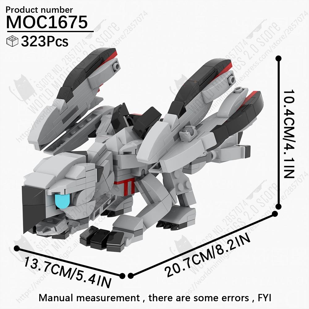 MOOXI Action Game Series Dragon Monster Anime Figures Building Blocks Adults Set MOC Bricks DIY Assembly Kids Toys Birthday Gift