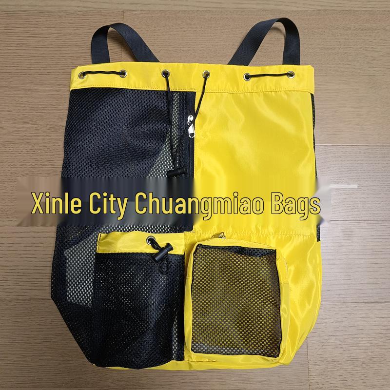 Mesh Drawstring Backpack with Wet Bag for Swimming, Beach, Gym & Workout Equipment