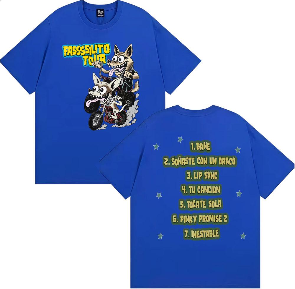 La Panter Lucho Rk Ta Facil 2026 New Album T Shirts Fassssilito Tour Tshirts Unisex Women Fashion Hip Hop Casual Oversized Tshirt