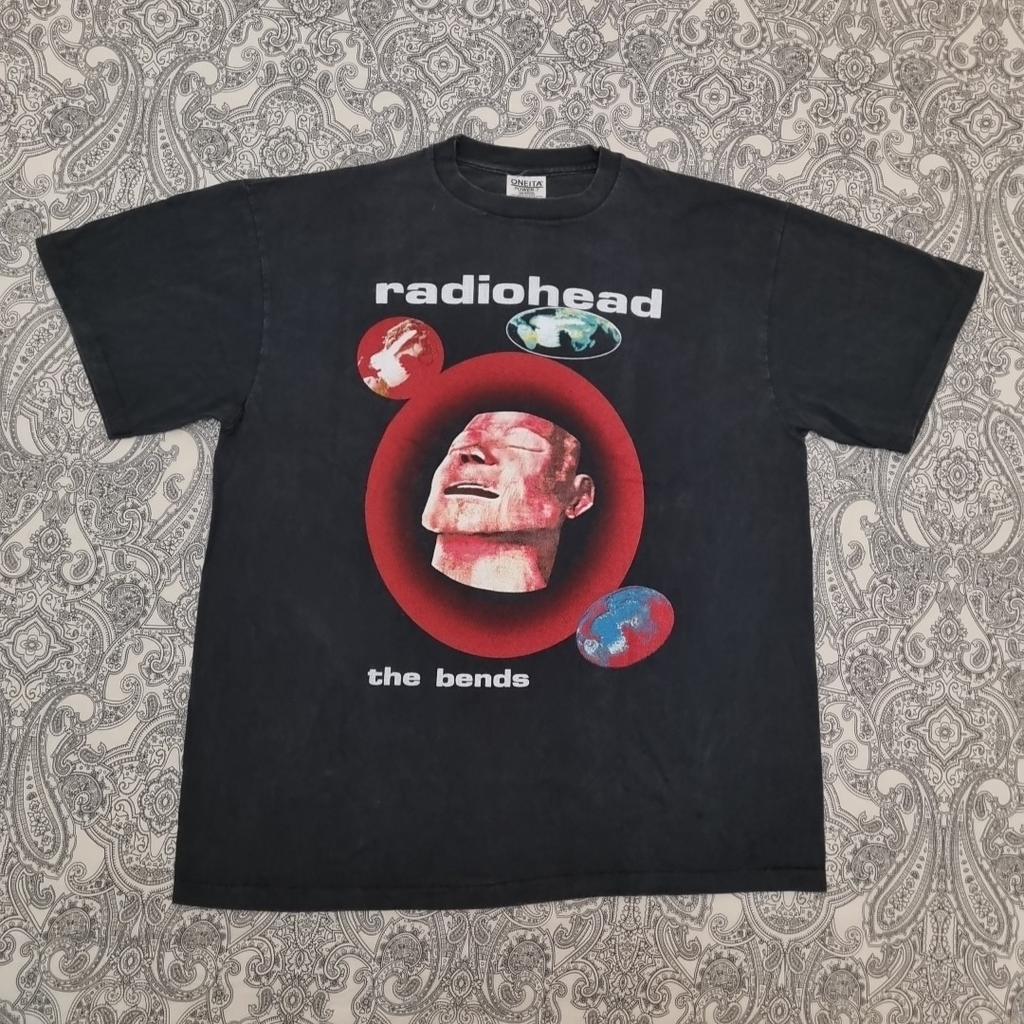 Radiohead Vintage Band T-Shirt XL The Bends Pablo Honey Graphic Print Reprint