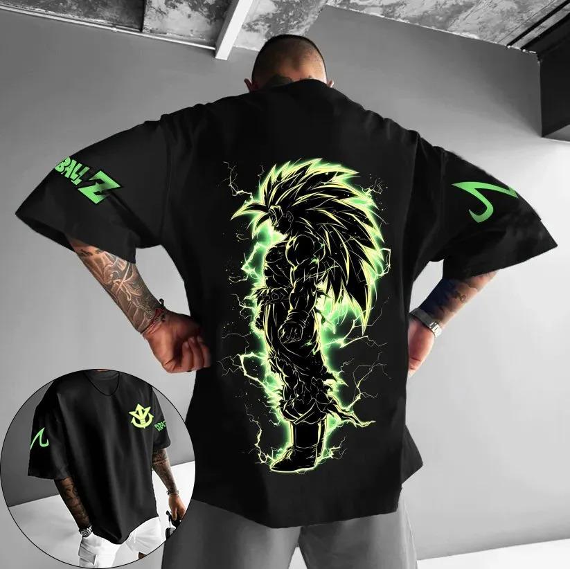 

2026 Hot Selling Goku Dragon Ball Japanese Anime Mens Tshirt Summer 3D Printed Mens Y2k Harajuku Trendy Short Sleeve M