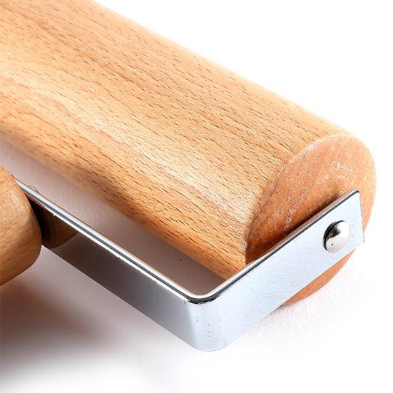 Rolling Pin Non-stick Wheel Design Wood Kitchen Rolling Pin for Dough Rolling