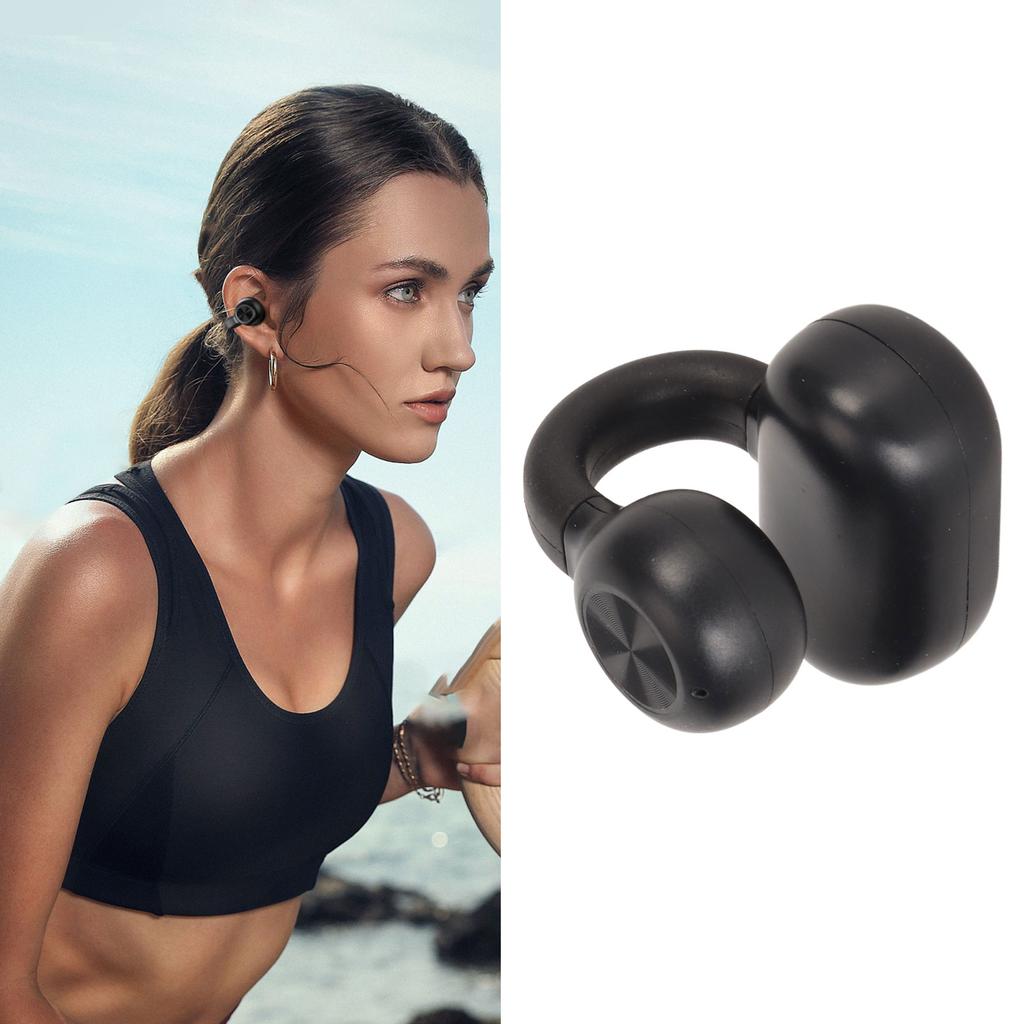 Ear Clip Headphone HiFi Noise Reduction Rechargeable Single Ear Clip On Wireless Earphone for Sports