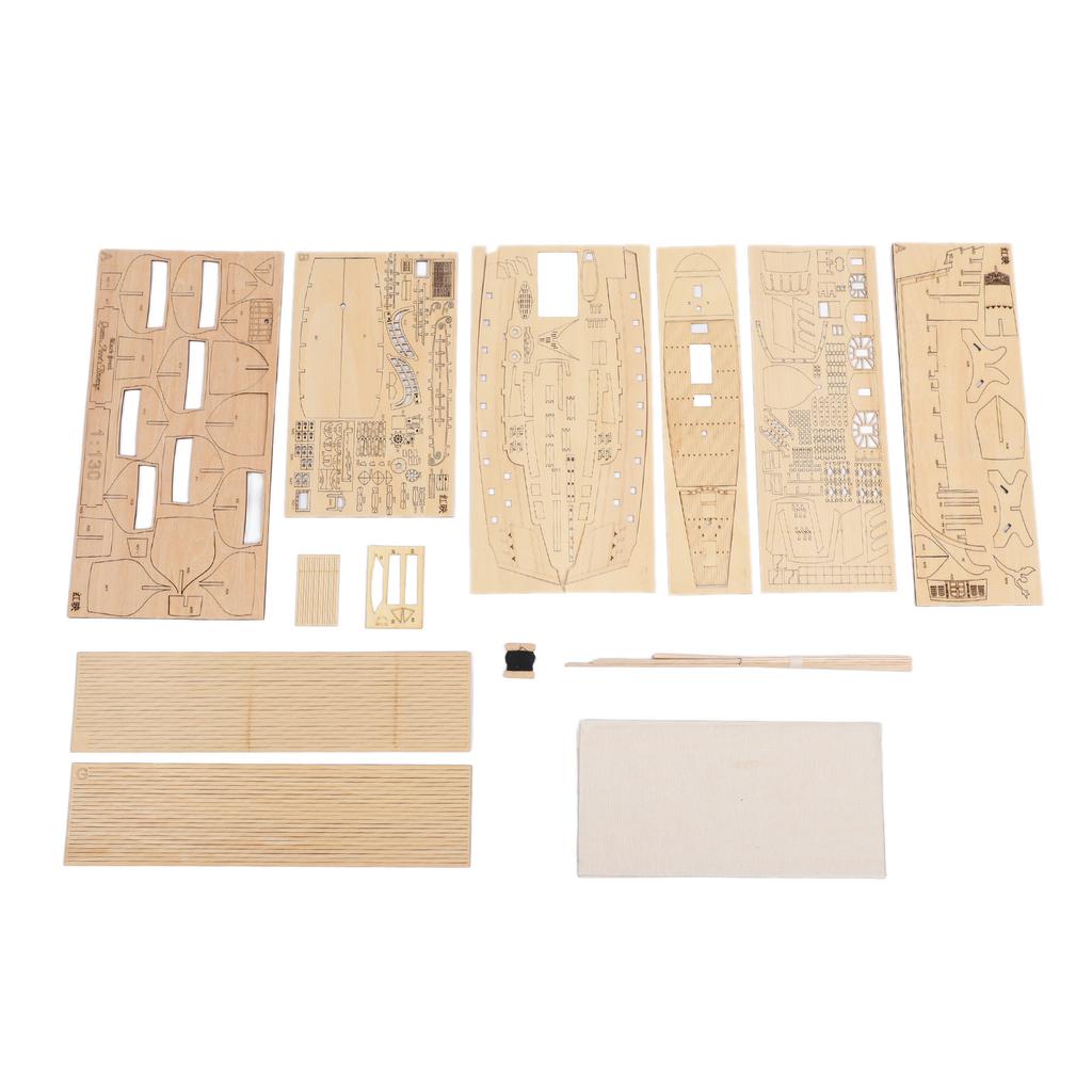 1: Kit Model Velier din Lemn 130 pentru Adulți Îmbunătățiți Abilitatea Practică Puzzle Model Navă din Lemn DIY