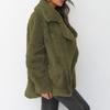 Women's Fashionable Solid-color Lapel Mid-length Plush Coat