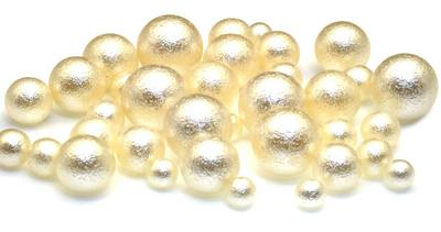 starPG Bulk 6mm 8mm 10mm 12mm 14mm Cotton Pearl Style Beads No Hole White Accessories Handmade Parts DIY 150 (Assorted Pieces)