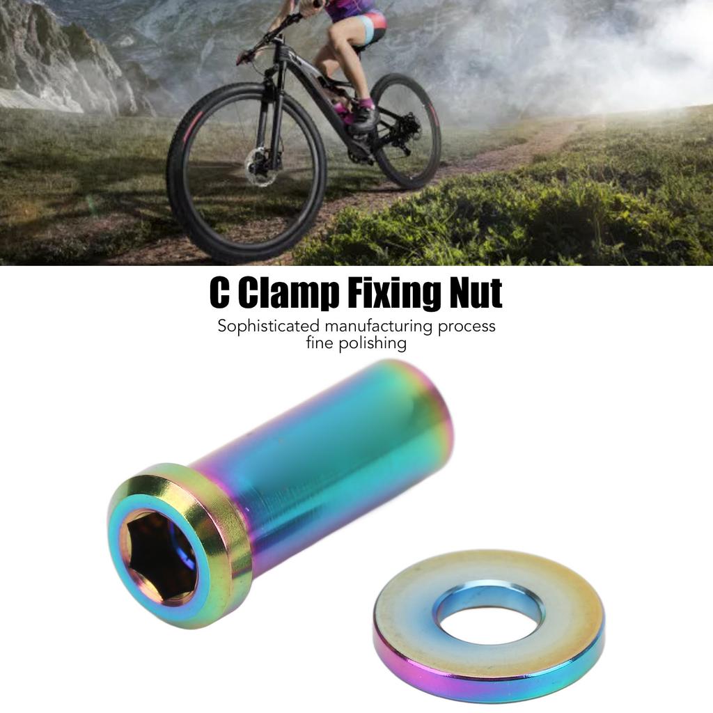 Bike C Caliper Nut   Alloy M6x20mm Rust Resistance Bike C Clamp Fixing Nut Road Bike Accessories with Gasket